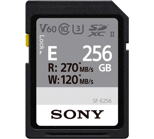 Карта пам'яті Sony 256GB SDXC C10 UHS-II U3 V60 R270/W120MB/s Entry