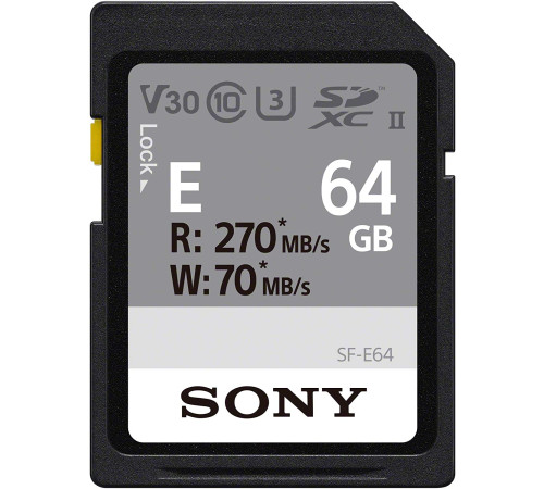 Карта пам'яті Sony 64GB SDXC C10 UHS-II U3 V60 R270/W70MB/s Entry