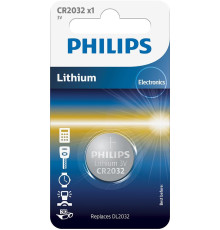 Батарейка Philips CR-2032 bat(3B) Lithium 1шт (CR2032/01B)