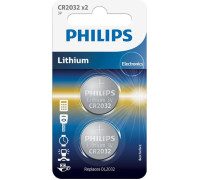 Батарейка Philips CR-2032 bat(3B) Lithium 2шт (CR2032P2/01B)