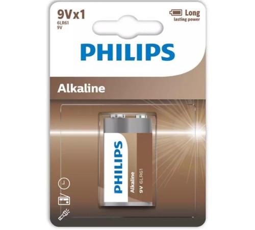 Батарейка Philips Krona bat Alkaline 1шт (6LR61A1B/10)