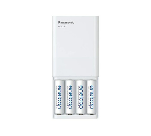 Зарядний пристрій Panasonic USB in/out з функцією Power Bank+4AA 2000 mAh