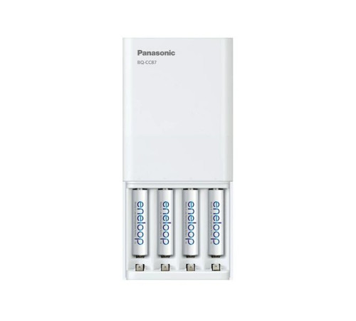 Зарядний пристрій Panasonic USB in/out з функцією Power Bank+4AA 2000 mAh
