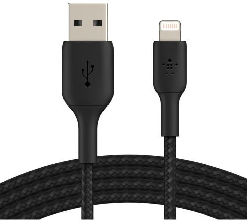 Кабель Belkin USB-A - Lightning, BRAIDED, 2m Black