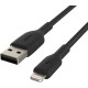Кабель Belkin USB-A - Lightning, BRAIDED, 2m Black