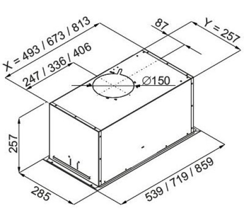 Вытяжка встраиваемая Best Chef Loft box 1100 black 54 (4F493N2L7B)