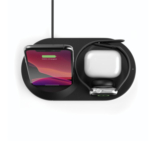 Бездротовий ЗП Belkin 3-in-1 Wireless Pad/Stand/Apple Watch Black
