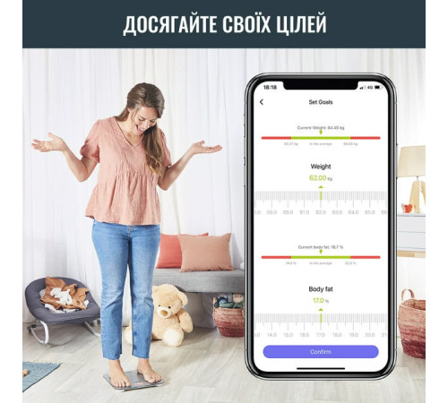 Ваги підлогові електронні Tefal Goodvibes Life BM9600S1
