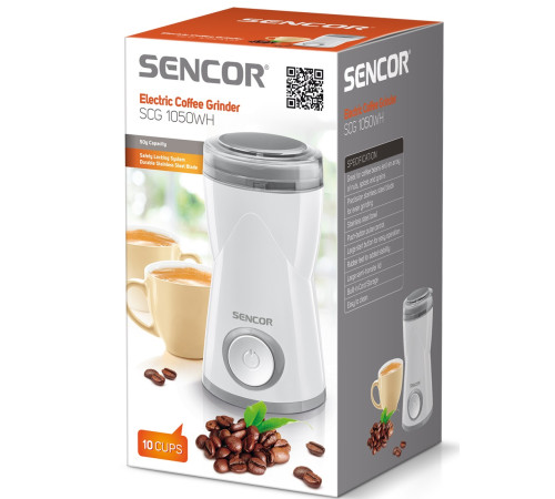 Кавомолка електрична Sencor SCG 1050WH