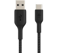 Кабель Belkin USB-A - USB-С, BRAIDED, 1m, black