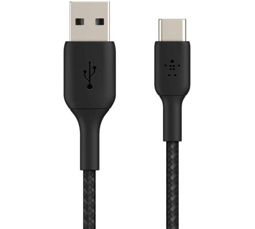 Кабель Belkin USB-A - USB-С, BRAIDED, 1m, black