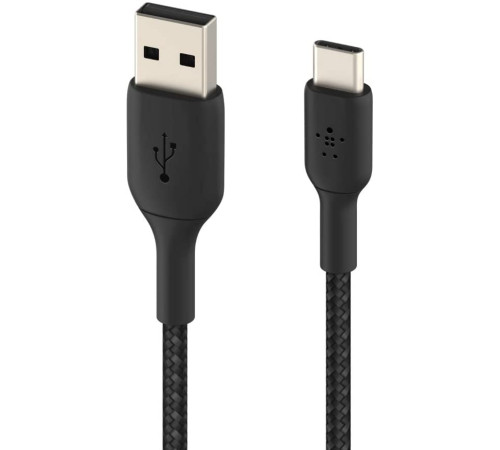 Кабель Belkin USB-A - USB-С, BRAIDED, 1m, black
