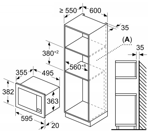 Встраиваемая микроволновая печь Bosch BEL653MS3