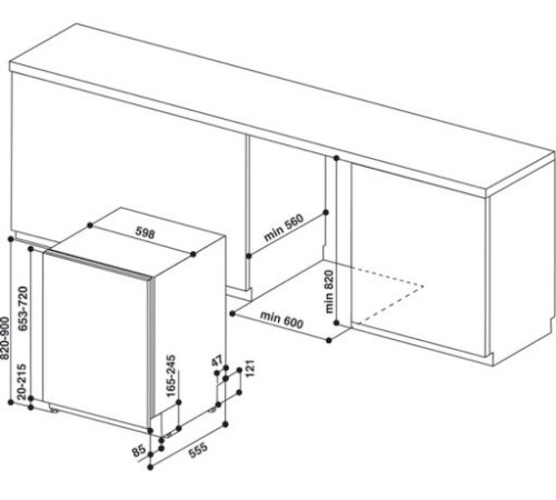 Встраиваемая посудомоечная машина Whirlpool WIC3C34PFES