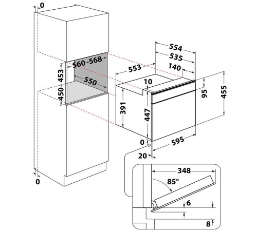 Встраиваемая микроволновая печь Whirlpool W11IMW161 Black