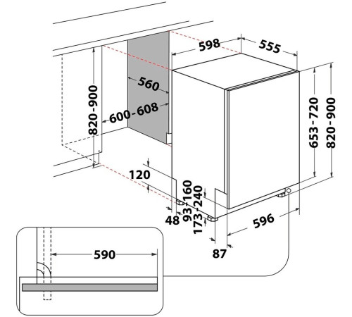 Встраиваемая посудомоечная машина Whirlpool W8IHT58T