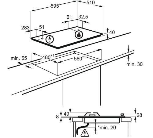 Варочная поверхность газовая Electrolux KGS6426SX