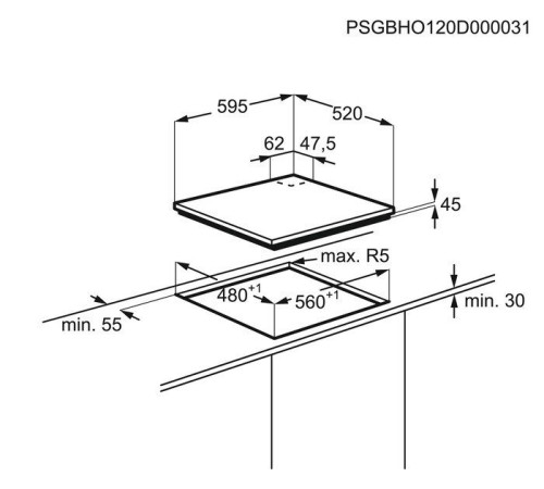 Варочная поверхность газовая Electrolux KGG6456K
