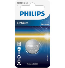 Батарейка Philips CR-2016 bat(3B) Lithium 1шт (CR2016/01B)
