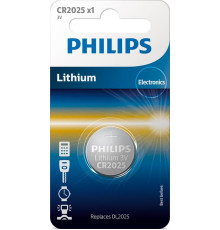 Батарейка Philips CR-2025 bat(3B) Lithium 1шт (CR2025/01B)