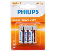 Батарейка Philips AAA bat Carbon-Zinc 4шт LongLife (R03L4B/10)