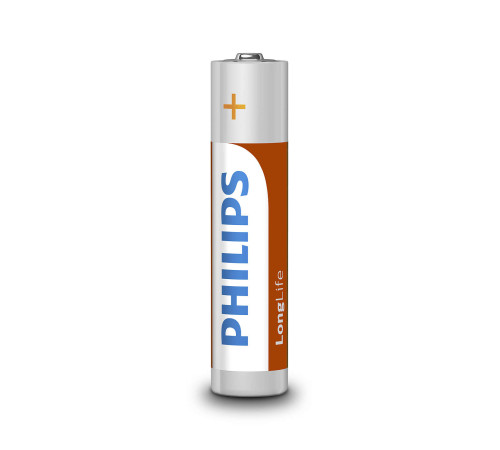 Батарейка Philips AAA bat Carbon-Zinc 4шт LongLife (R03L4B/10)