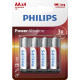Батарейка Philips AA bat Alkaline 4шт PowerLife (LR6P4B/10)