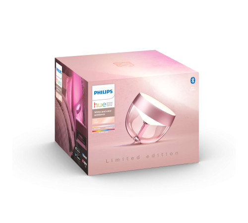 Настільний світильник розумний Philips Hue Iris, 2000K-6500K, RGB, ZigBee, Bluetooth, димування, рож