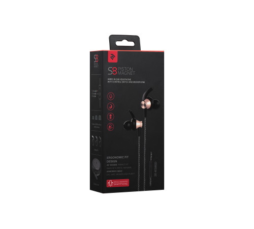 Навушники 2E S8 Piston Magnet Золотий