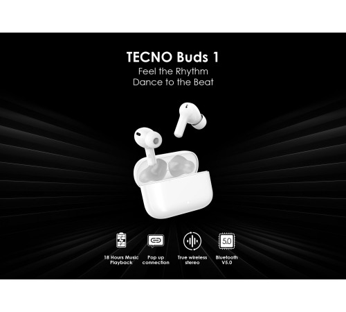 Навушники TECNO Buds 1 White