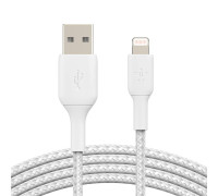 Кабель Belkin USB-A - Lightning, BRAIDED, 2m, white