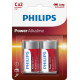 Батарейка Philips C bat Alkaline 2шт PowerLife (LR14P2B/97)