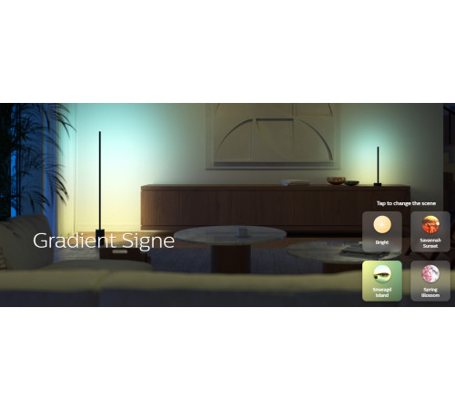 Настільний світильник розумний Philips Hue Signe, 2000K-6500K, RGB, Gradient, ZigBee, димування, 55с