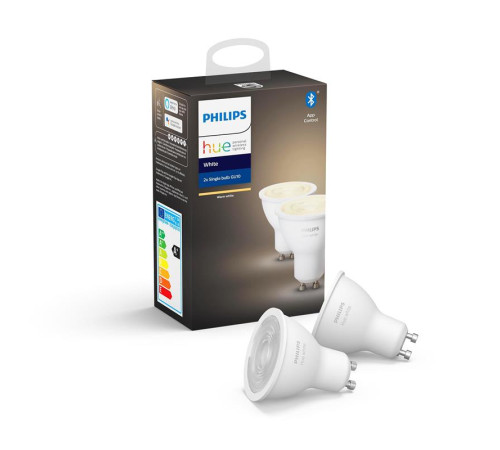 Світлодіодна лампа LED Philips LED Hue GU10 5.2W(57W) 2700K Bluetooth Dim комплект 2 шт (92900195350