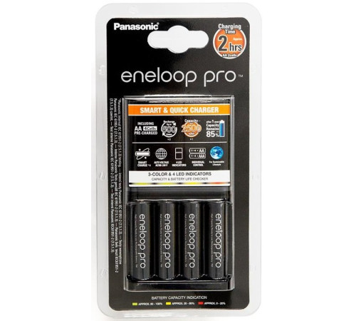 Зарядний пристрій Panasonic Smart-Quick Charger+Eneloop Pro 4AA 2500 mAh NI-MH