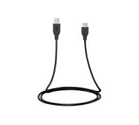 Кабель 2E USB 2.0 (AM/AF), 3m, black