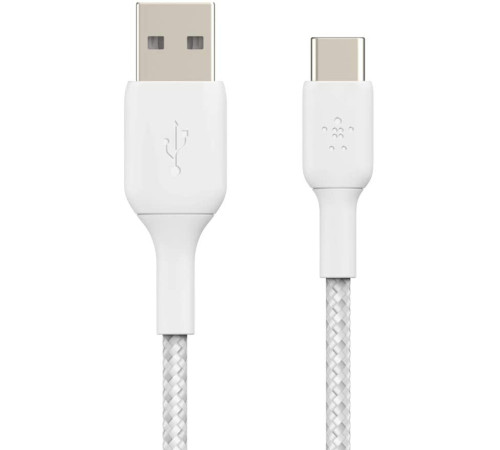 Кабель Belkin USB-A - USB-С, BRAIDED, 1m, white