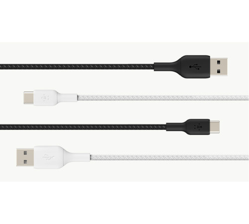 Кабель Belkin USB-A - USB-С, BRAIDED, 1m, white