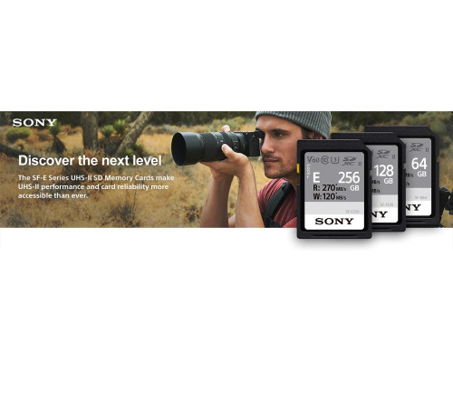 Карта пам'яті Sony 128GB SDXC C10 UHS-II U3 V60 R270/W120MB/s Entry