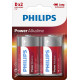 Батарейка Philips D bat Alkaline 2шт PowerLife (LR20P2B/97)