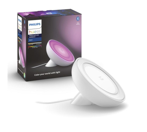 Настільний світильник розумний Philips Hue Bloom, 2000K-6500K, RGB, ZigBee, Bluetooth, димування, бі