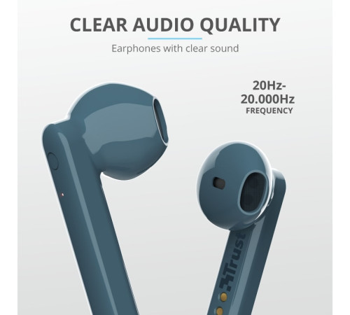 Навушники Trust Primo Touch True Wireless Mic Blue
