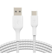 Кабель Belkin USB-A - USB-С, BRAIDED, 2m, white