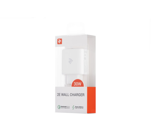 Мережевий ЗП 2Е USB Wall Charger QC, PD, Max 30W, white