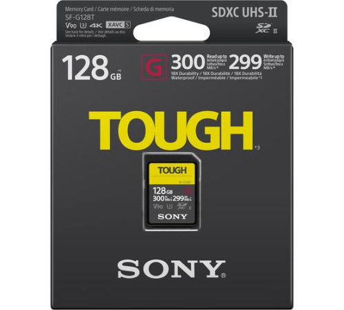 Карта пам'яті Sony 128GB SDXC C10 UHS-II U3 V90 R300/W299MB/s Tough