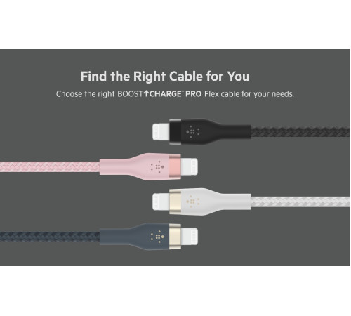 Кабель Belkin USB-A - Lightning плетений, силіконовий, з ремінцем на магніті, 1м, Black