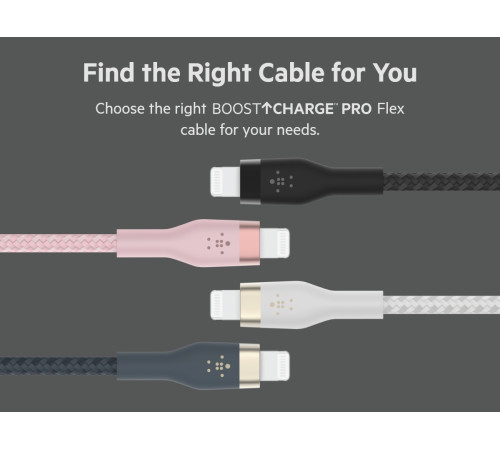 Кабель Belkin USB-A - Lightning плетений, силіконовий, з ремінцем на магніті, 1м, Black