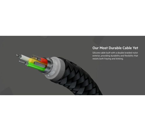 Кабель Belkin USB-A - Lightning плетений, силіконовий, з ремінцем на магніті, 1м, Black