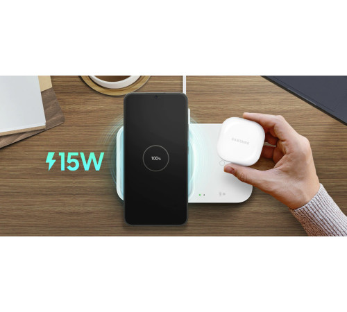 Бездротовий зарядний пристрій Samsung 15W Wireless Charger Duo (w/o TA) Black