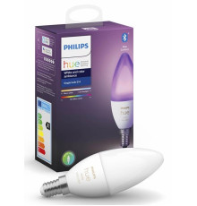 Лампа розумна Philips Hue E14, 5.3W(40Вт), 2000K-6500K, RGB, ZigBee, Bluetooth, димування